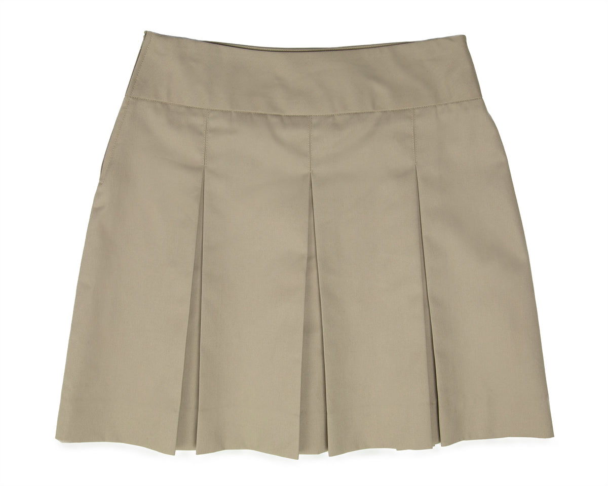 1339-Girl's Khaki Wide Band Skirt – Ivy School Uniforms