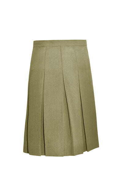 1943H - Girl's Khaki Pleated Skirt - Half Size