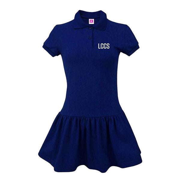 9729-LCCS Girl's Polo Dress