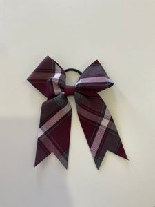 WA/HCA Plaid Bow Ponytail