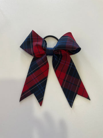 LCCS Plaid Bow Ponytail