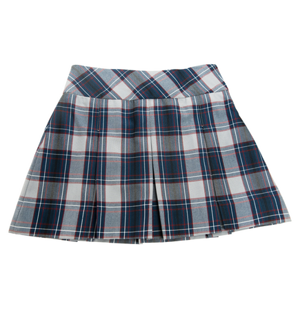 1339-CCS Girl's Wide Band Plaid Skirt