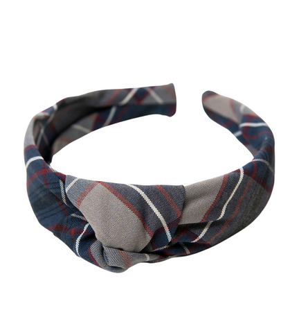 CCS Knotted Plaid Headband