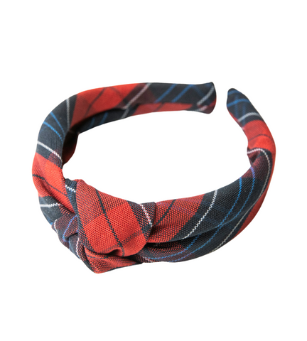 LCCS Knotted Plaid Headband