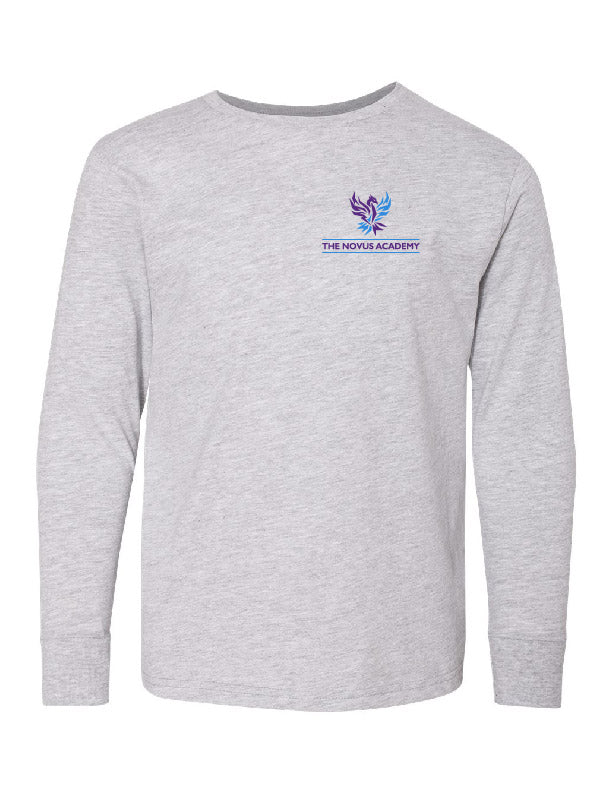 TNA Adult LS Tee - Grey & Lt Blue