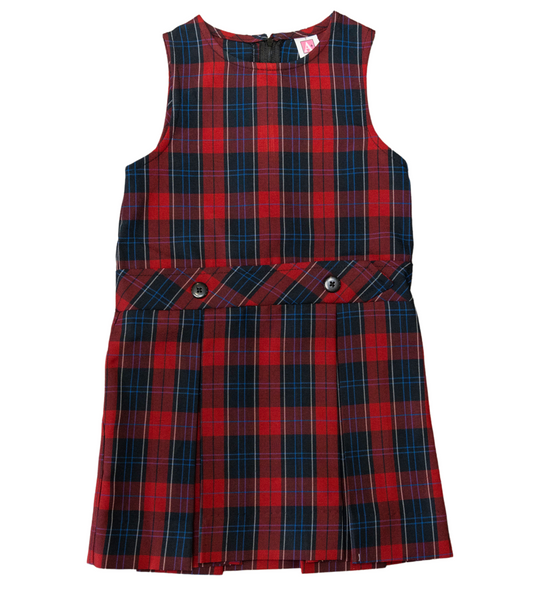 1194-LCCS Girl's Plaid Jumper