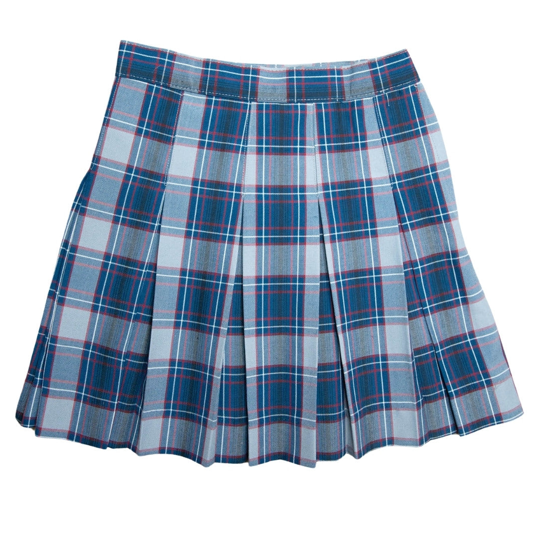 1943-CCS Girl's Pleated Plaid Skirt - Half-Size