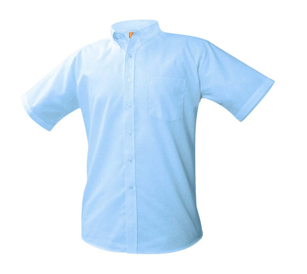 8135-Men's SS Oxford Shirt - Blue