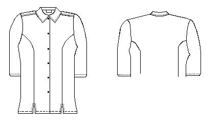 9267-Junior's 3/4 Sleeve Blouse