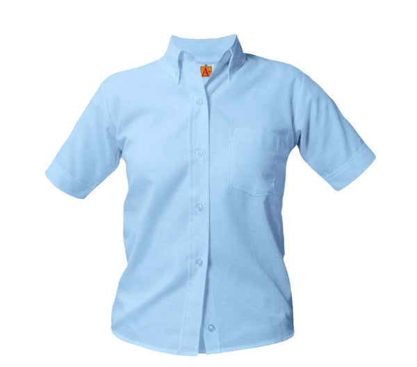 9503-CCA Juniors Blue SS Oxford Shirt