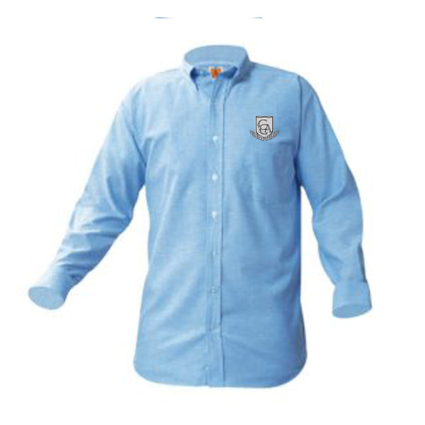 CCA Juniors Blue LS Oxford Shirt