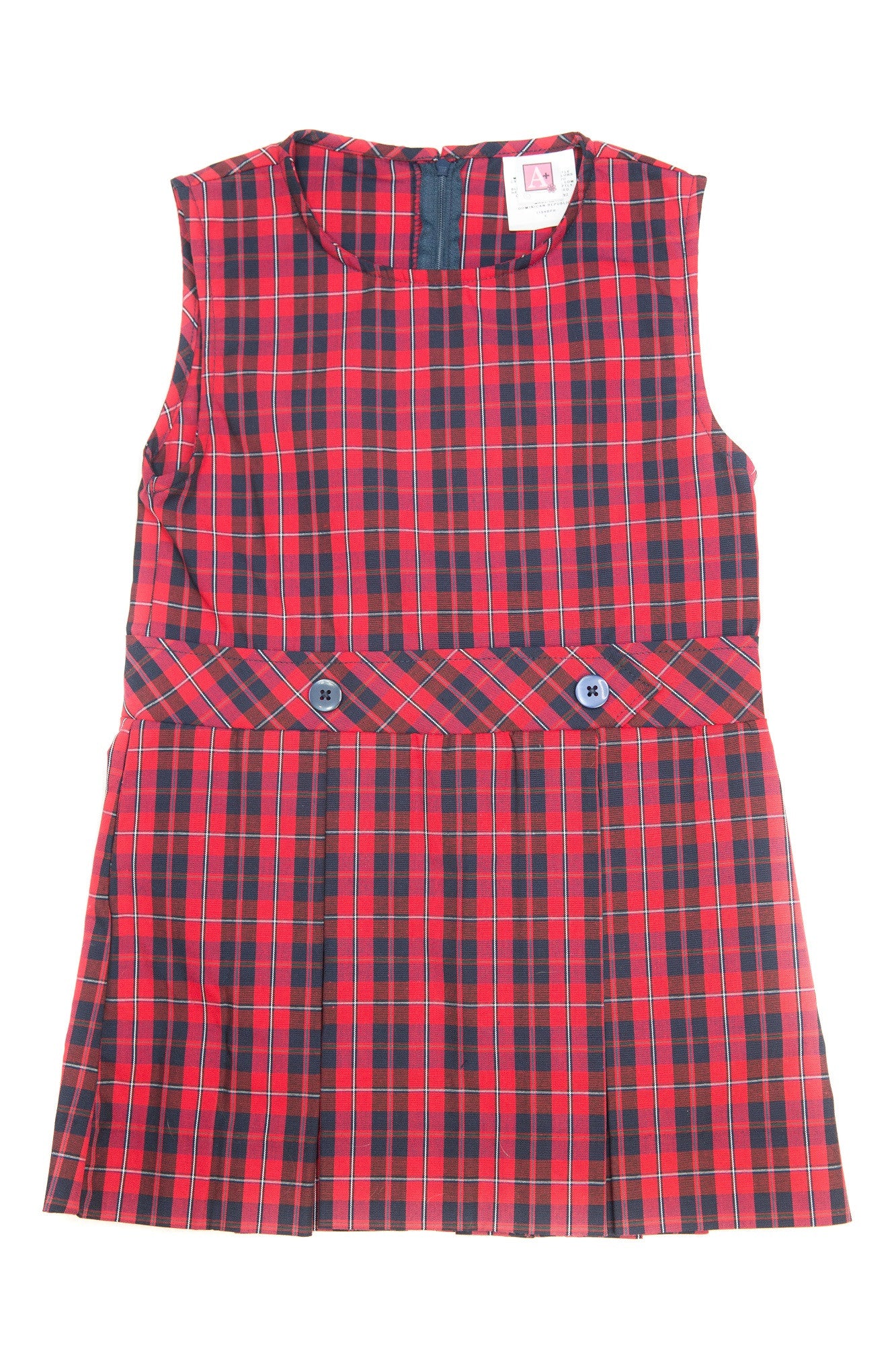 1194-FCS Girl's Plaid Jumper