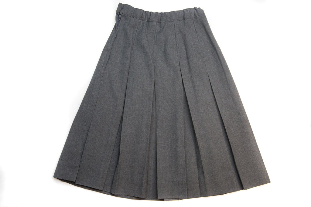 Grey flannel shop pleated skirt