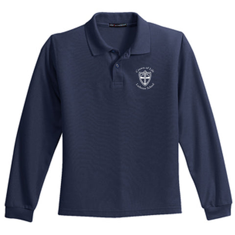 COL Adult LS Pique Polo