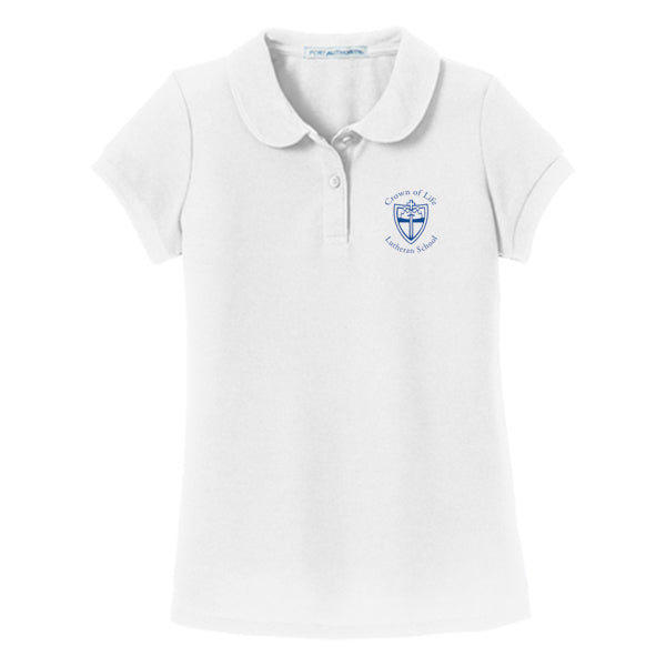 COL Girl's SS Pique Polo-50% OFF