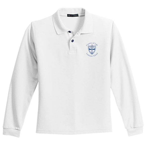 COL Adult LS Pique Polo-50% OFF