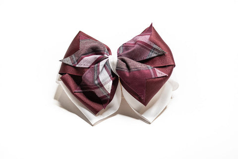 WA/HCA Plaid Large 3-Layer Bow