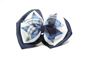 COL/SPES Plaid Large 3-Layer Bow