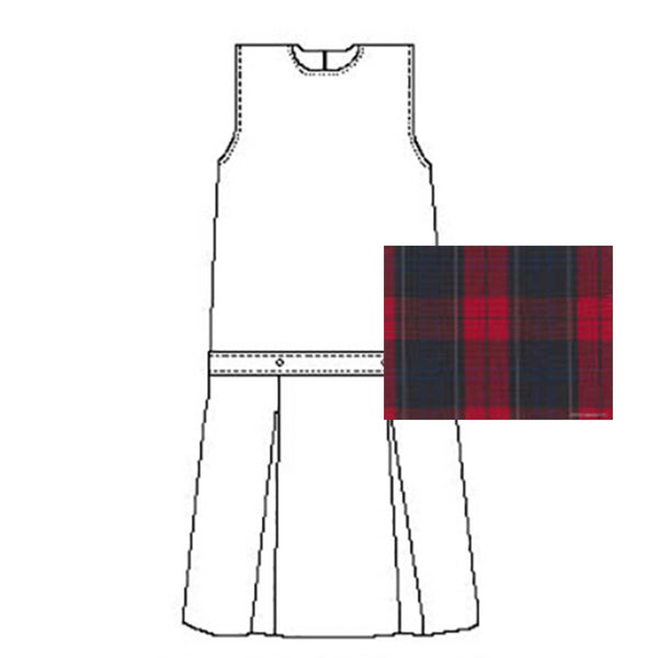 1194-LCCS Girl's Plaid Jumper