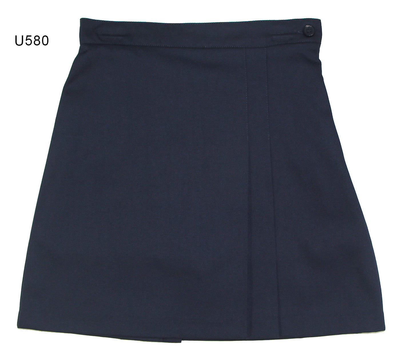 U580-Girl's Black Double-Pleat Skort