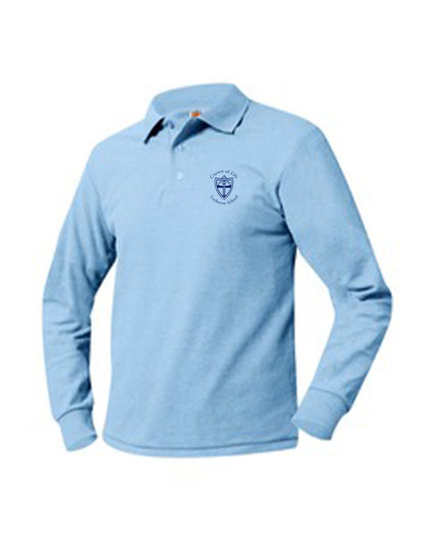 COL Adult LS Pique Polo-50% OFF