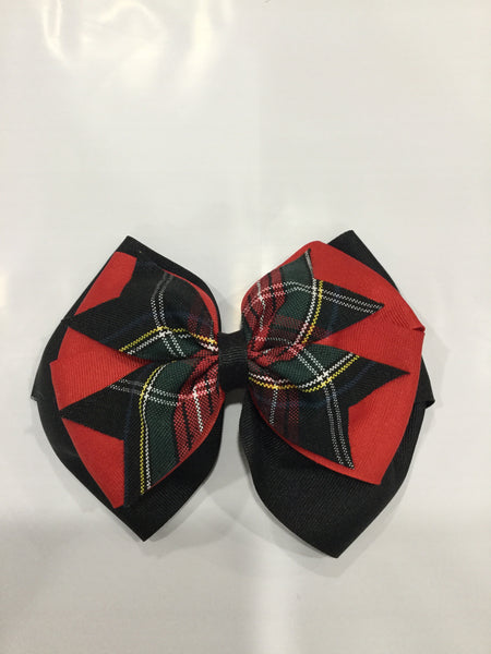 CTCS Plaid Large 3-Layer Bow